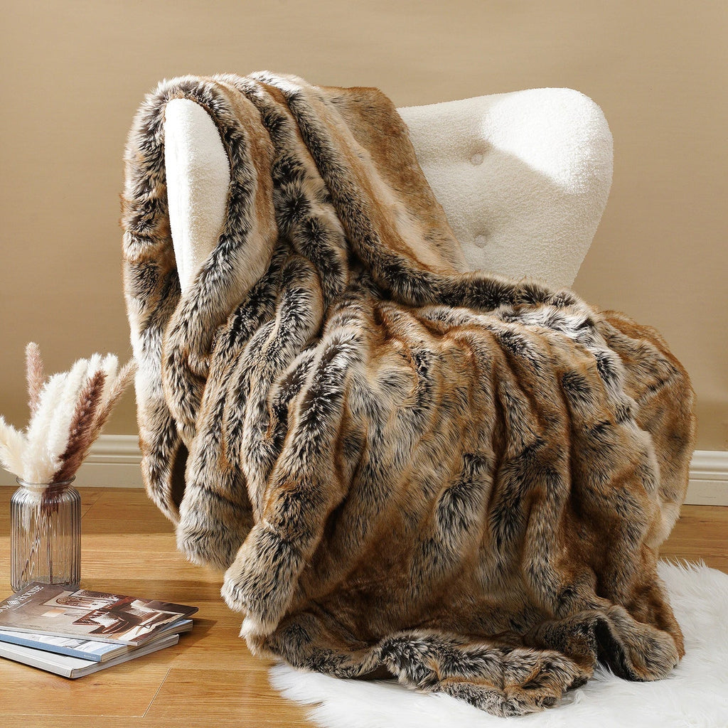 Manta de Peluche de Imitación Cálida y Suave