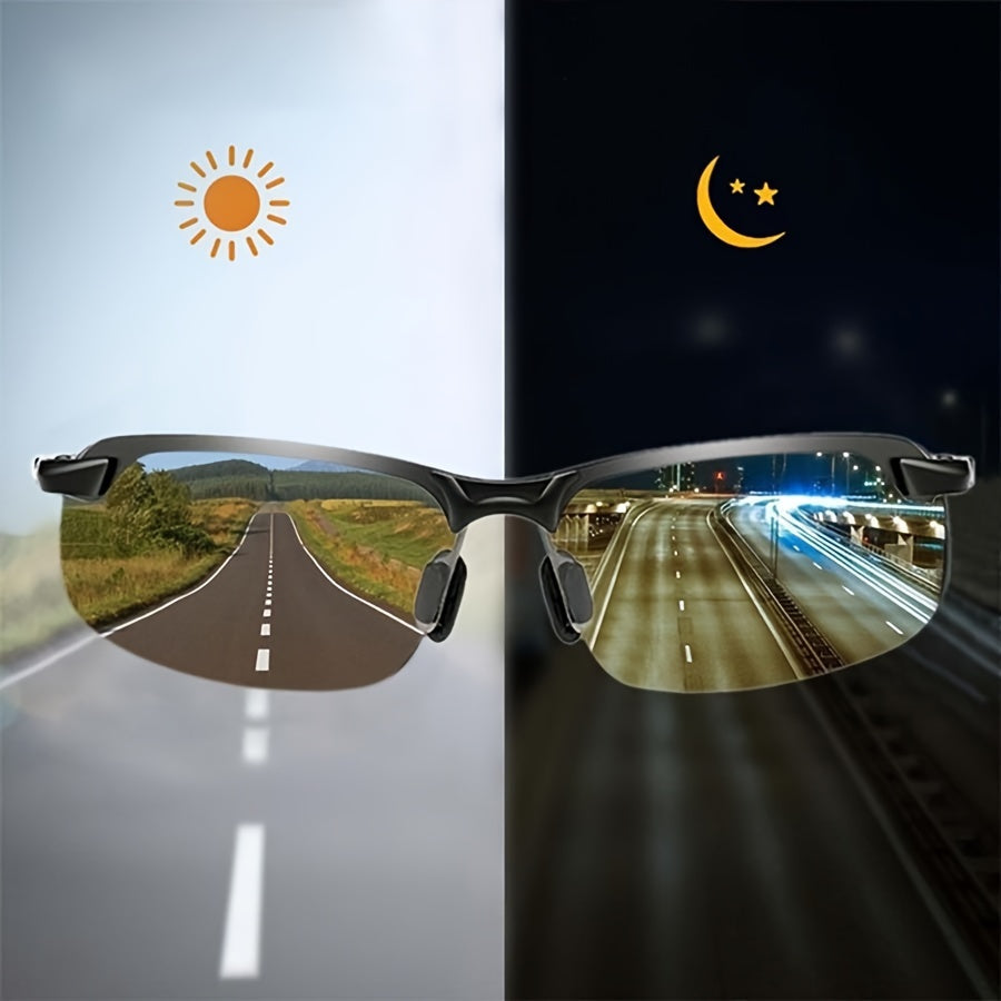 Gafas de sol fotocromáticas polarizadas | Protección UV400 | Ajuste automático de luz (día y noche) | Reducción inteligente del deslumbramiento para conductores y actividades al aire libre