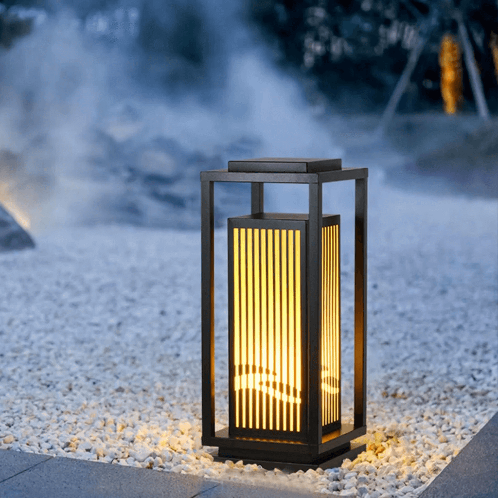 Luz de Poste Solar LED para Exterior, Lámpara de Jardín Impermeable