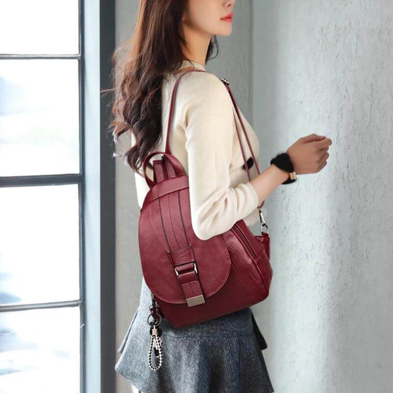Mochila de piel para mujeres