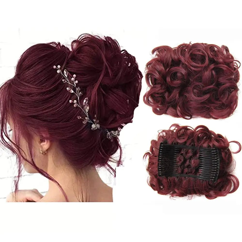 GlamBun™ – Moño desordenado con rizos | 1+1 GRATIS