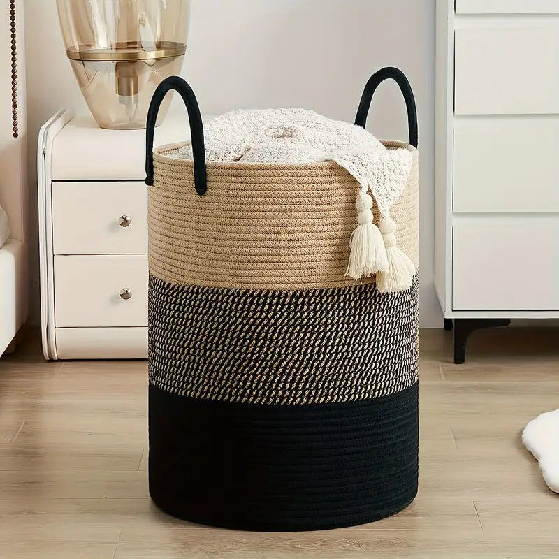 LaundriEase - Cesta de ropa elegante con gran capacidad y diseño duradero