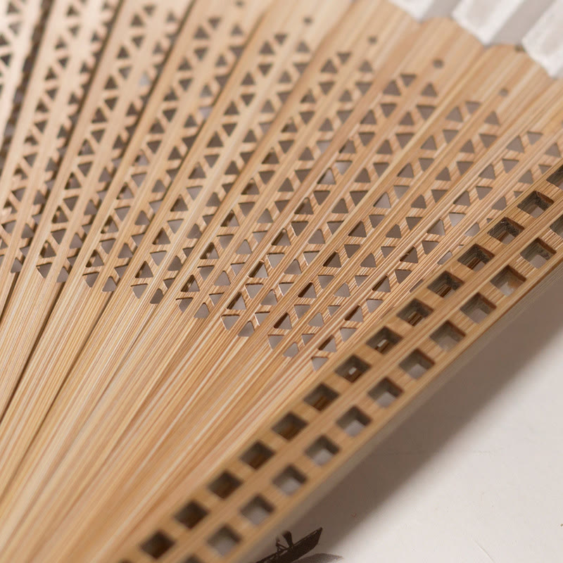 Abanico de Bambú y Seda – plegable, con borla
