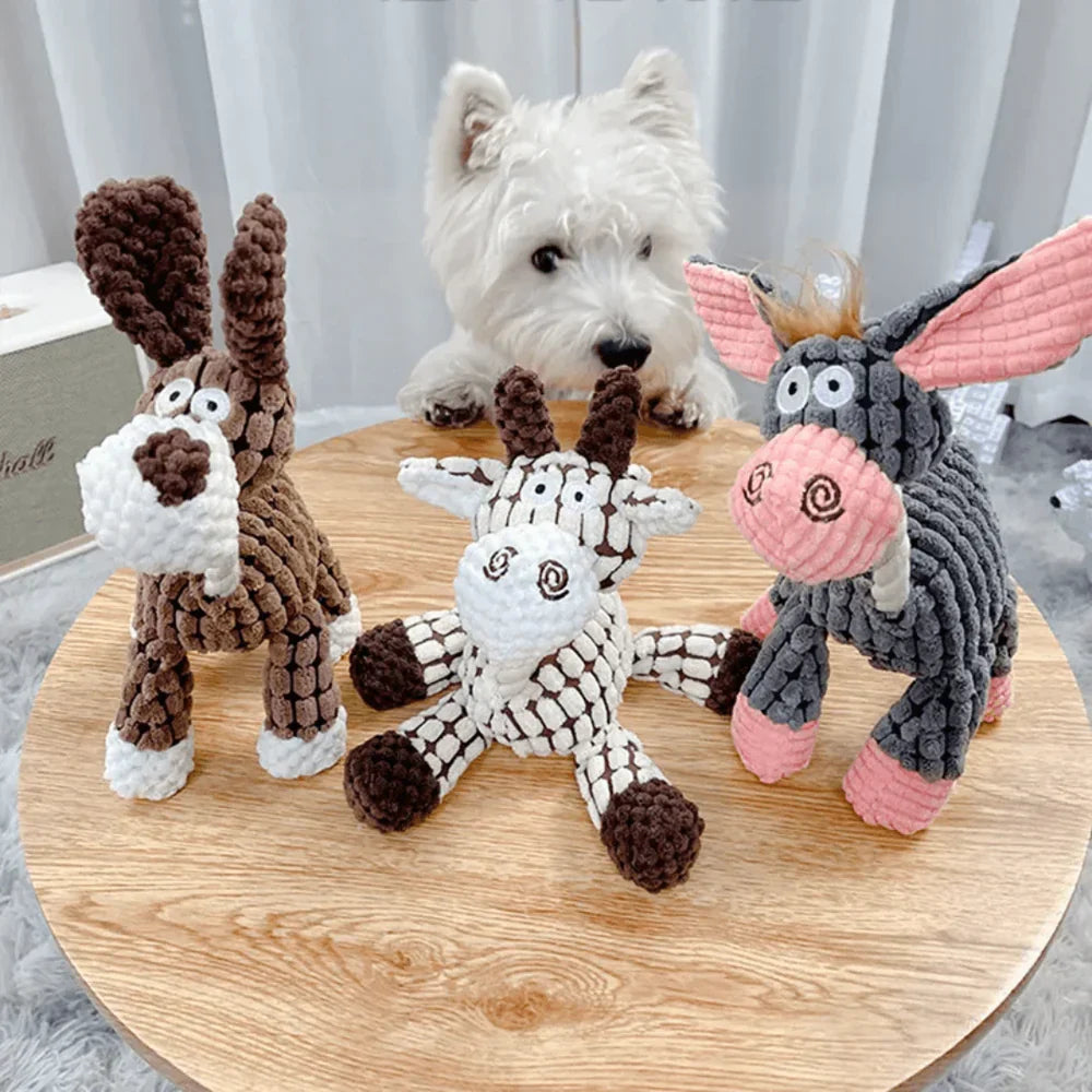 Juguete robusto para perros de peluche | Diseño resistente a mordidas y duradero | Varios modelos