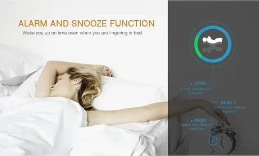 Reloj Despertador Digital Espejo Inteligente de Escritorio para la Mesita de Noche
