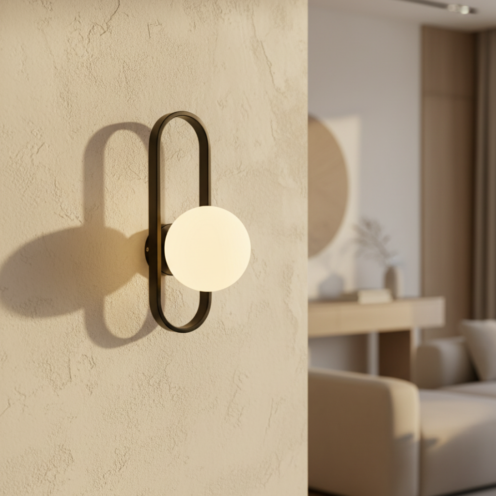 Aplique de Pared de Vidrio Elegante - Luz de Pared Moderna para una Atmosfera Acogedora en Interiores