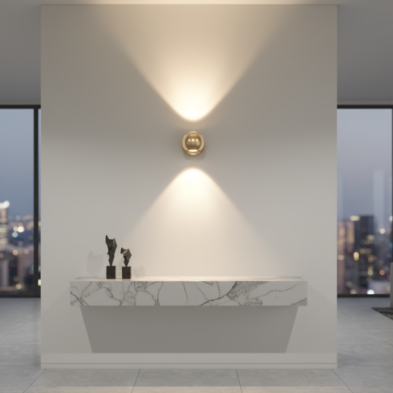Luz de pared LED en forma de esfera, rotatable 180° | Diseño minimalista moderno