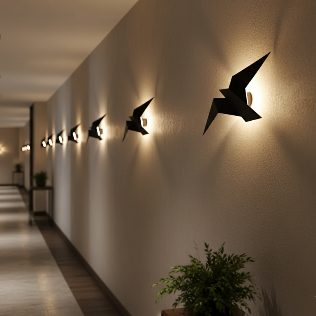 Akaru Origami Luz de Pared - Apliques LED Escultóricos con Diseño Japonés