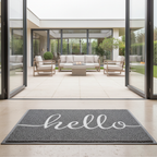 EntraLuxe - Felpudo de Bienvenida Exterior Durable y Antideslizante con Bucles de Seda de PVC para Entrada o Puerta Principal