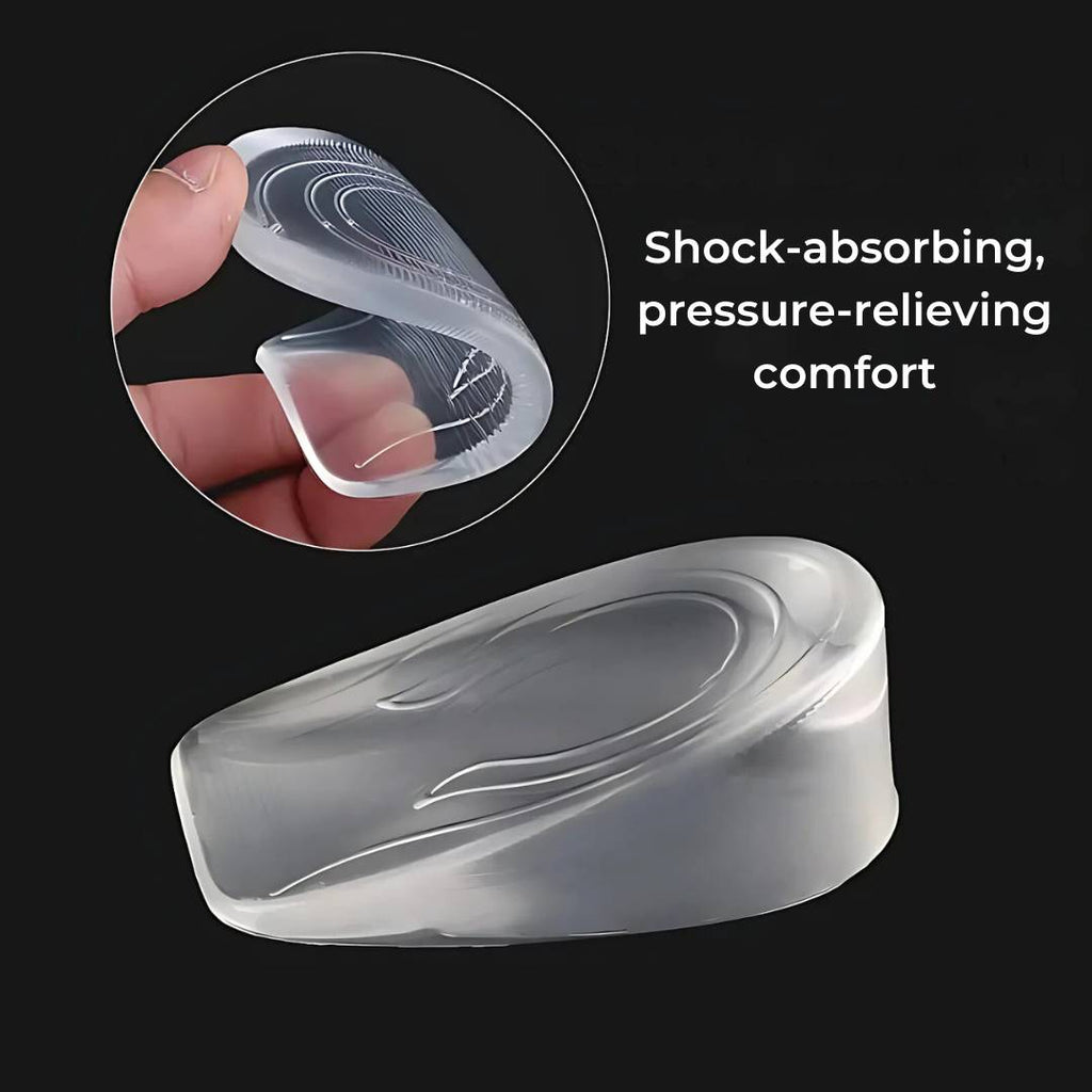 Insertos Elevadores de Talón de Gel de Silicona LiftComfort | Aumento de Altura - Alivio del Dolor para la Fascitis Plantar - Amortiguación de Impactos - Mejor Postura Kalsten