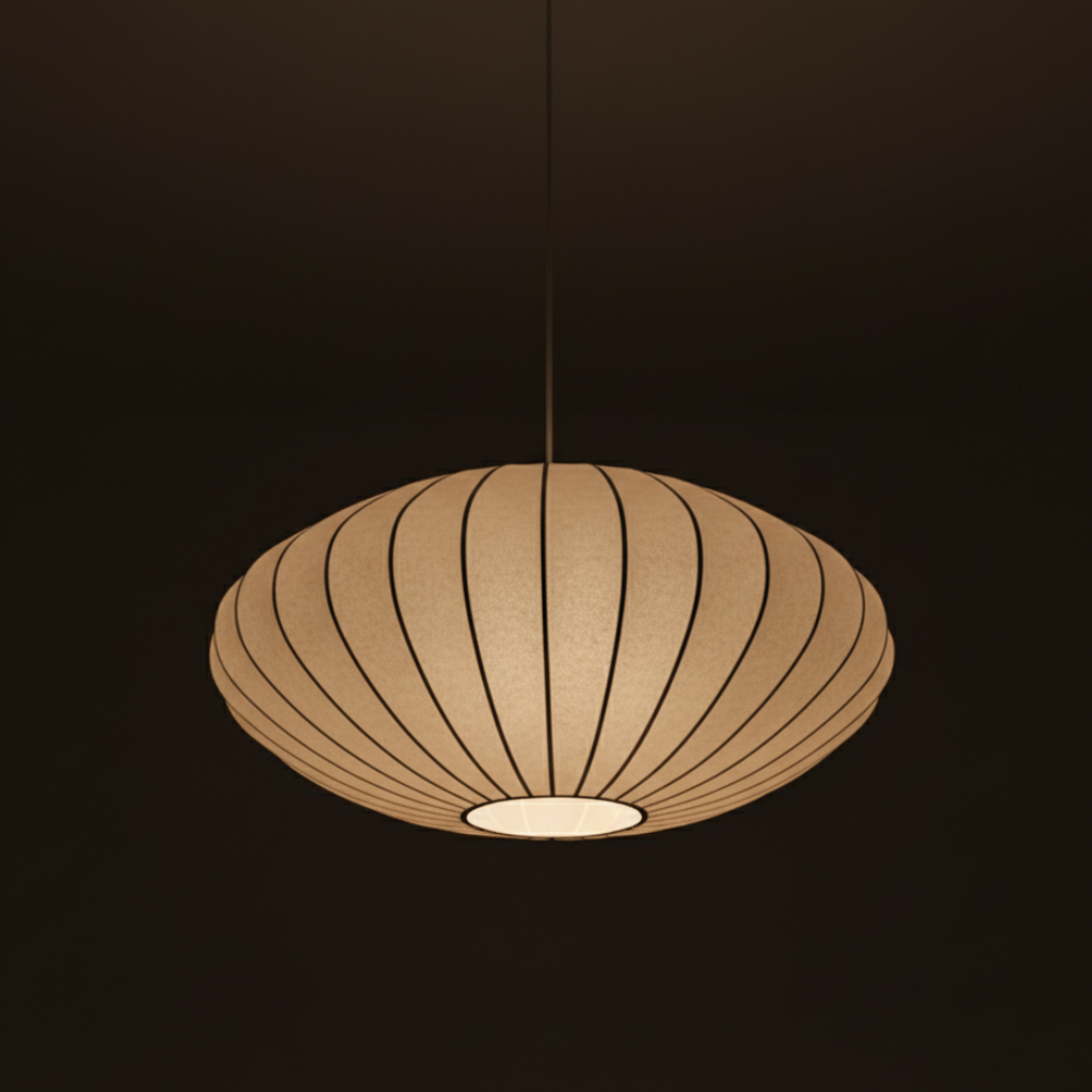 Candelabro de Seda Japandi - Luz Colgante Moderna para Comedores Elegantes