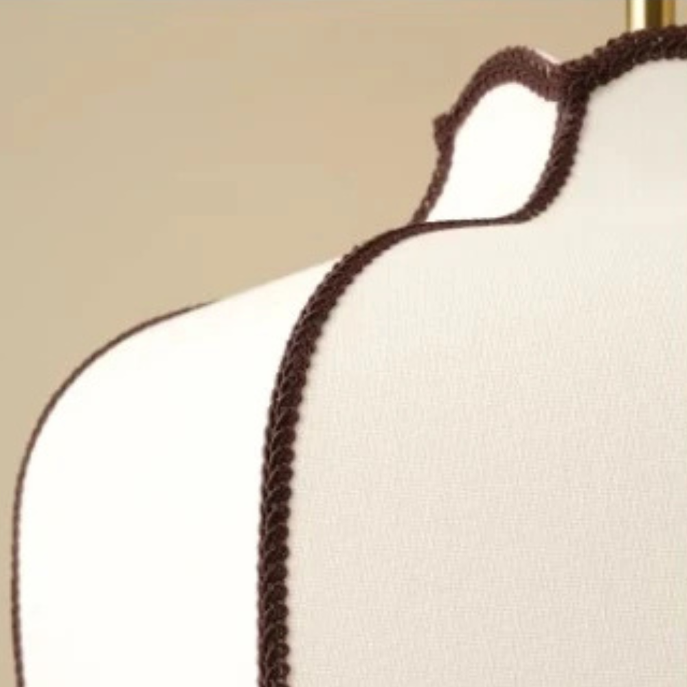 Lanora | Elegante Lámpara Colgante de Tela Moderna para Cocina con Acabados en Nogal