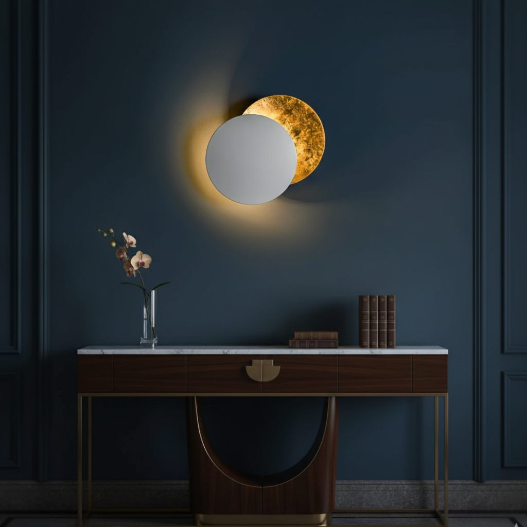 Aurelia Eclipse - Luz de Aplique LED Rotativa de 360° para Efectos Ambientales Elegantes