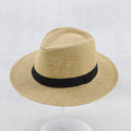 Sombrero Panamá Clásico de Paja con Cinta Decorativa Negra – Sombrero Unisex para el Sol