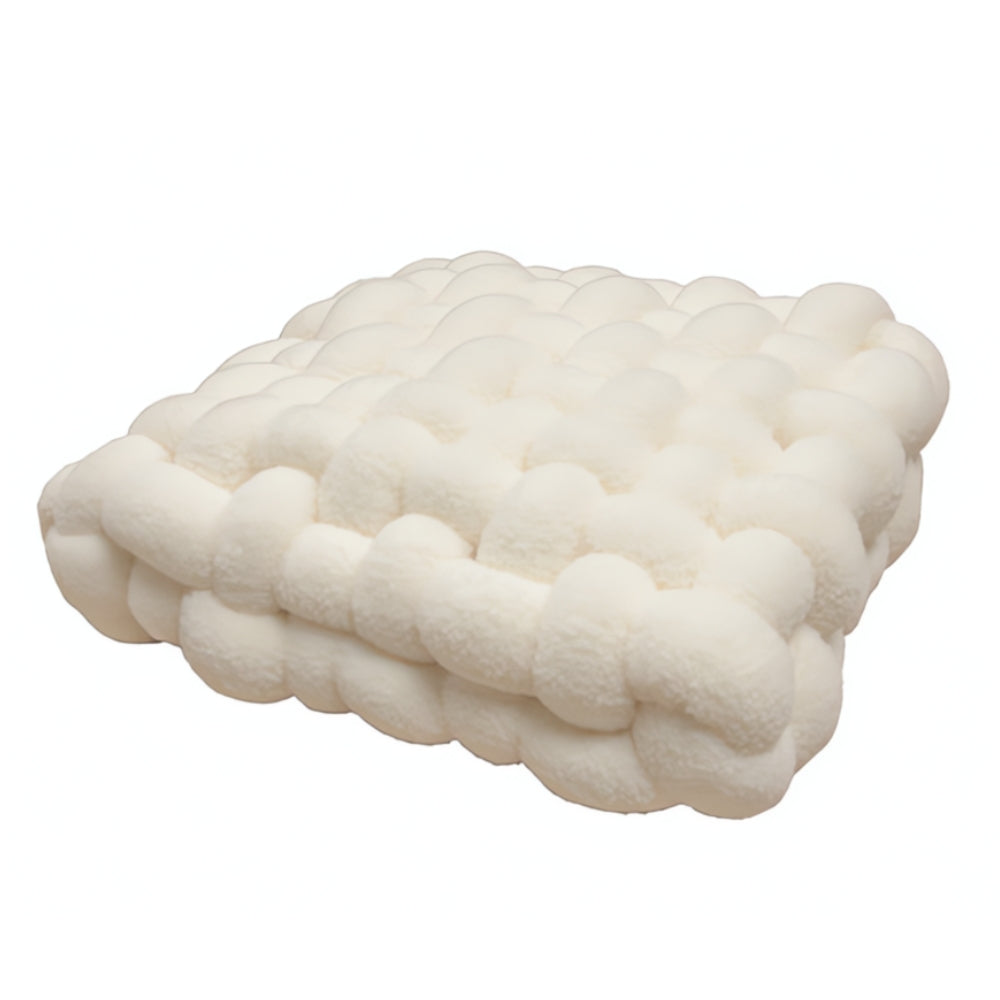 Cojín Boucle de Nudo de Tela Acolchada