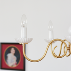 Marivelle | candelabro clásico con brazos dorados
