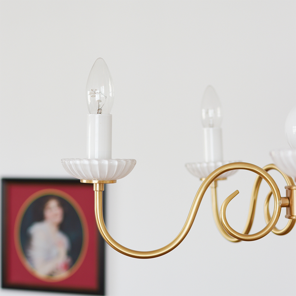 Marivelle | candelabro clásico con brazos dorados