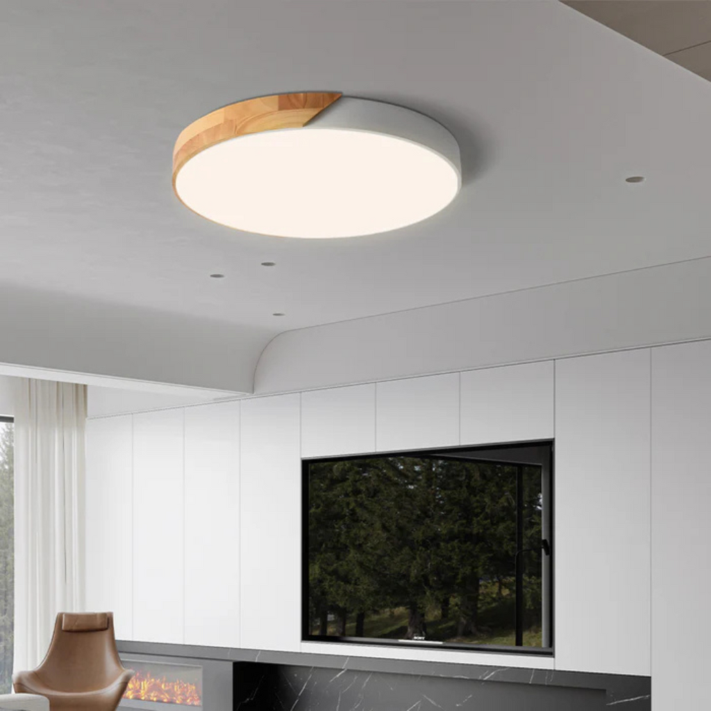 Avela | Lámpara de techo LED redonda de madera