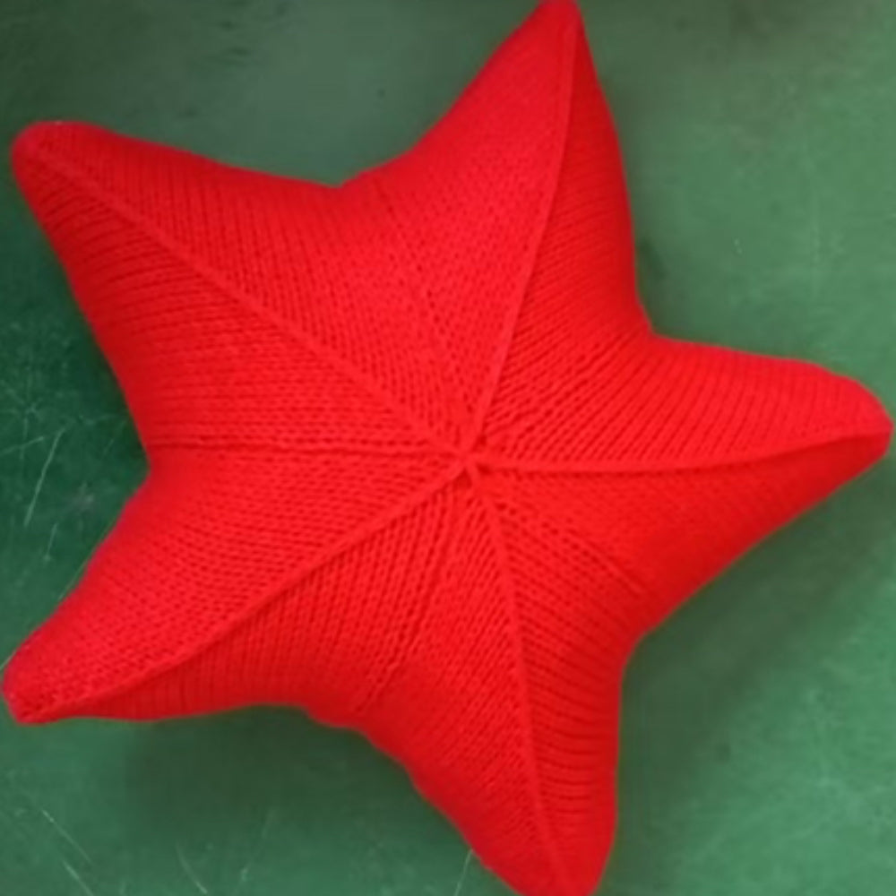 Cojín de Estrella de Mar Tejido a Mano