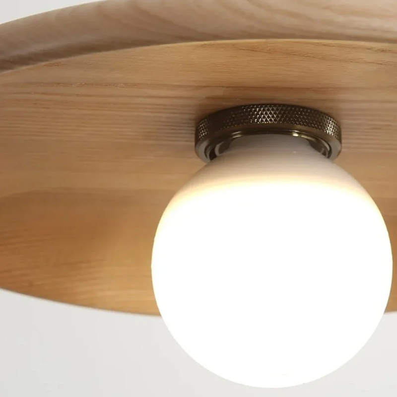 Oriva | Lámpara colgante en forma de disco de madera