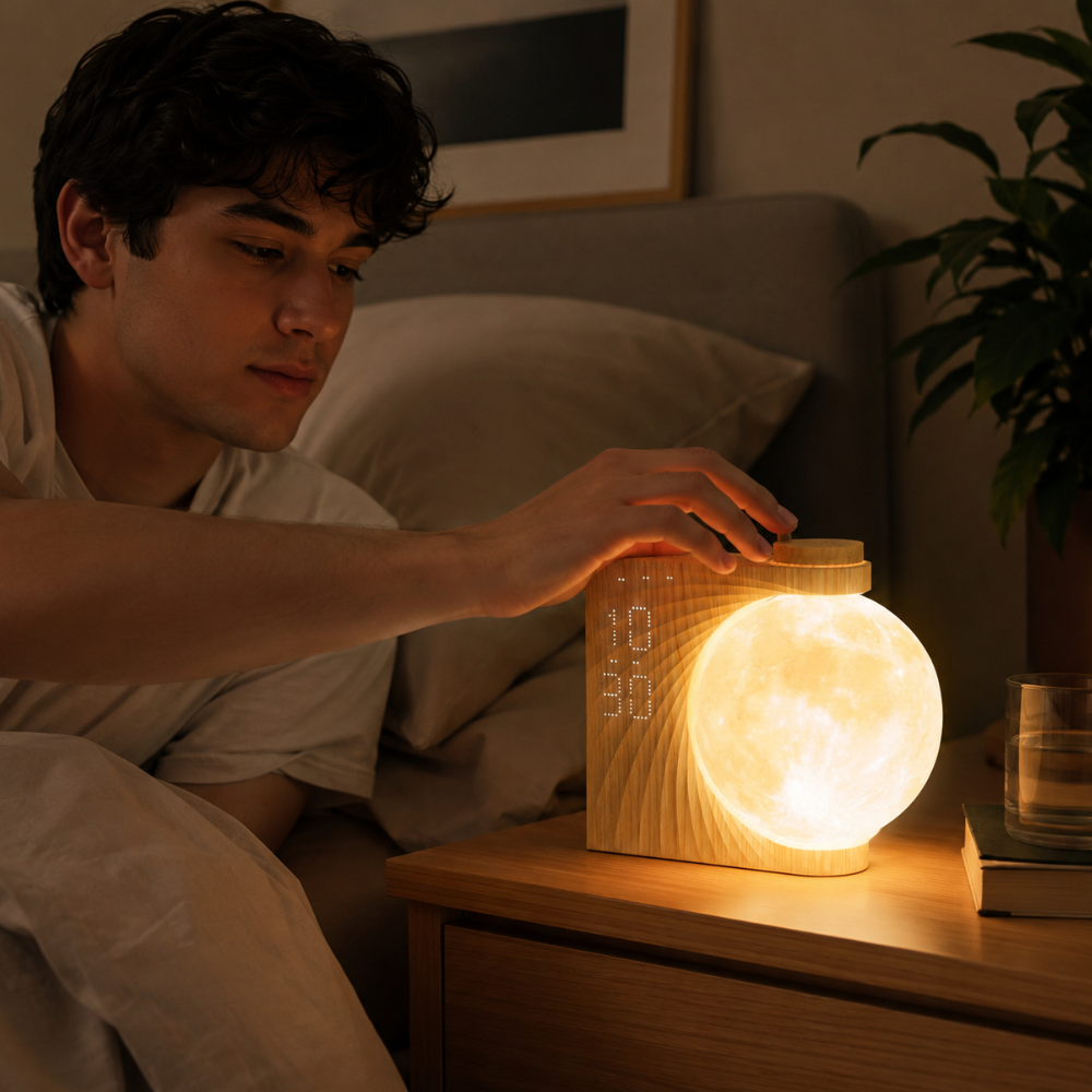 Reloj Despertador Restora Sunrise - Luz Gradual para Despertar y Lámpara de Mesita de Noche