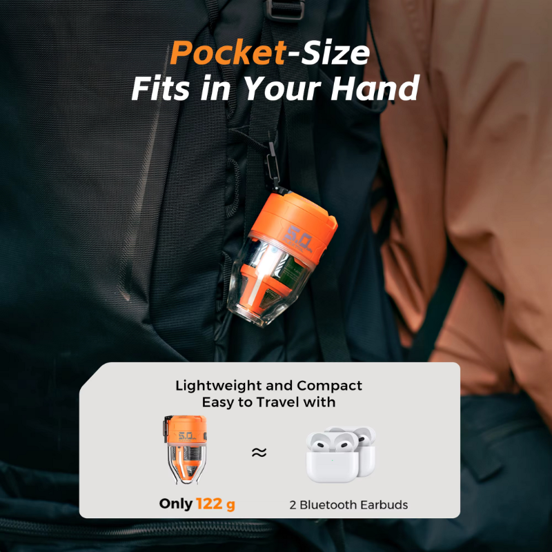 Kit de mini bomba multifuncional con luz – inflado rápido en cualquier lugar