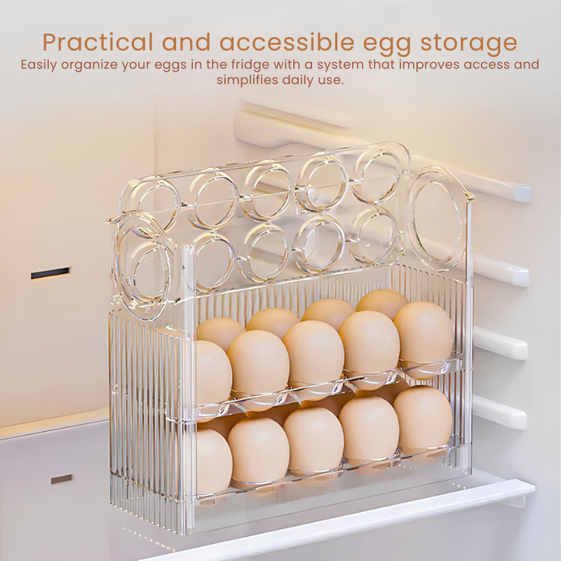 Organizador de huevos para el frigorífico con distribución fácil