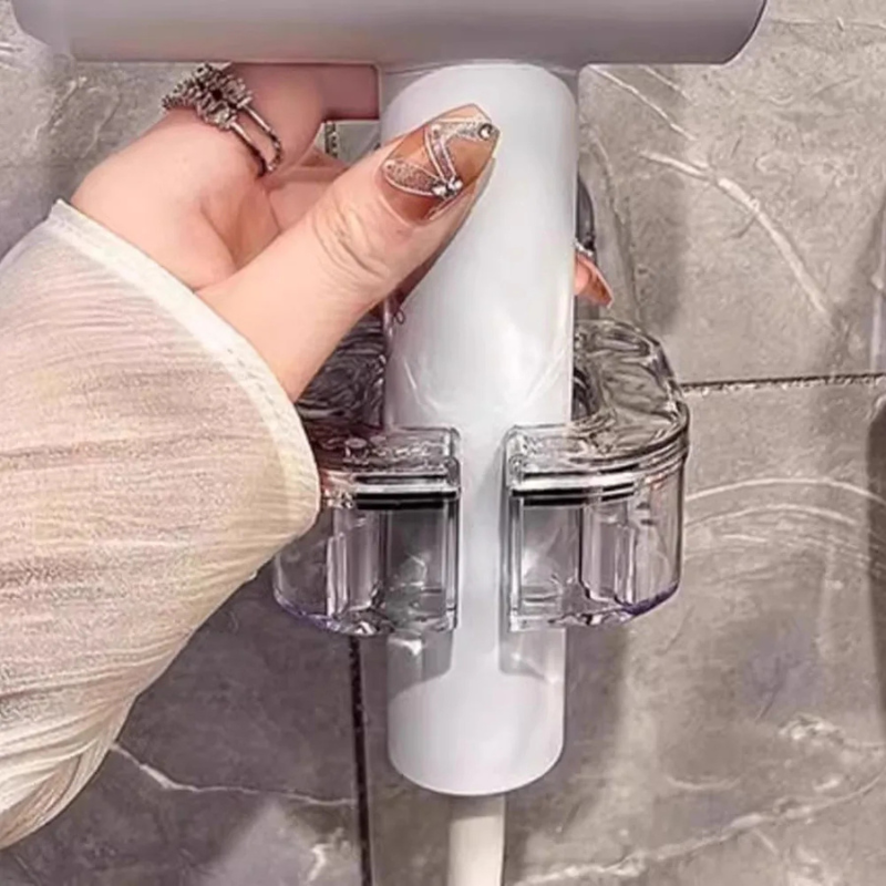 Soporte para secador de pelo montado en la pared y giratorio