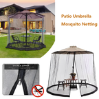 Mosquitera para sombrilla – protección contra insectos con cierre de cremallera