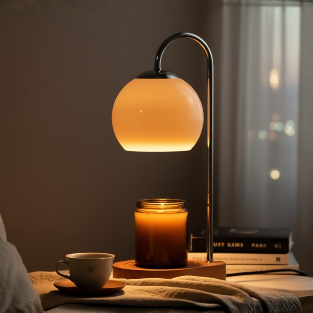 Lámpara Calentadora de Velas Nórdica - Elegante Calentador de Cera para un Ambiente Acogedor y Fragancia