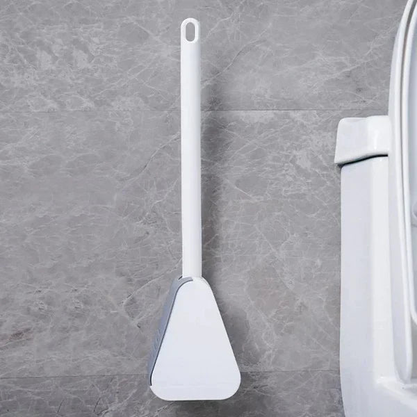 HygieneSwipe – Cepillo de inodoro flexible con cabeza plana y soporte de pared para una limpieza libre de bacterias