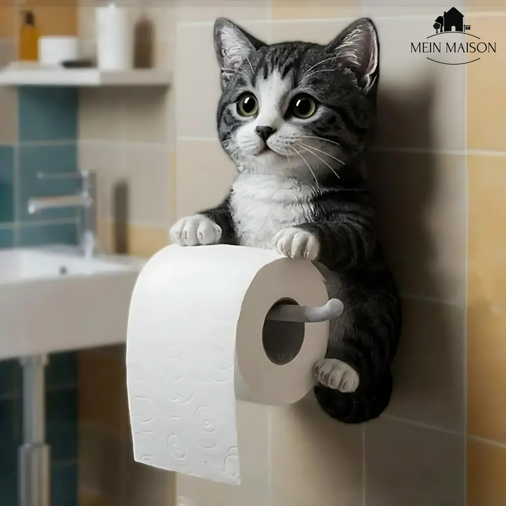 PurrRoll – ¡El encantador soporte de papel higiénico para gatos!