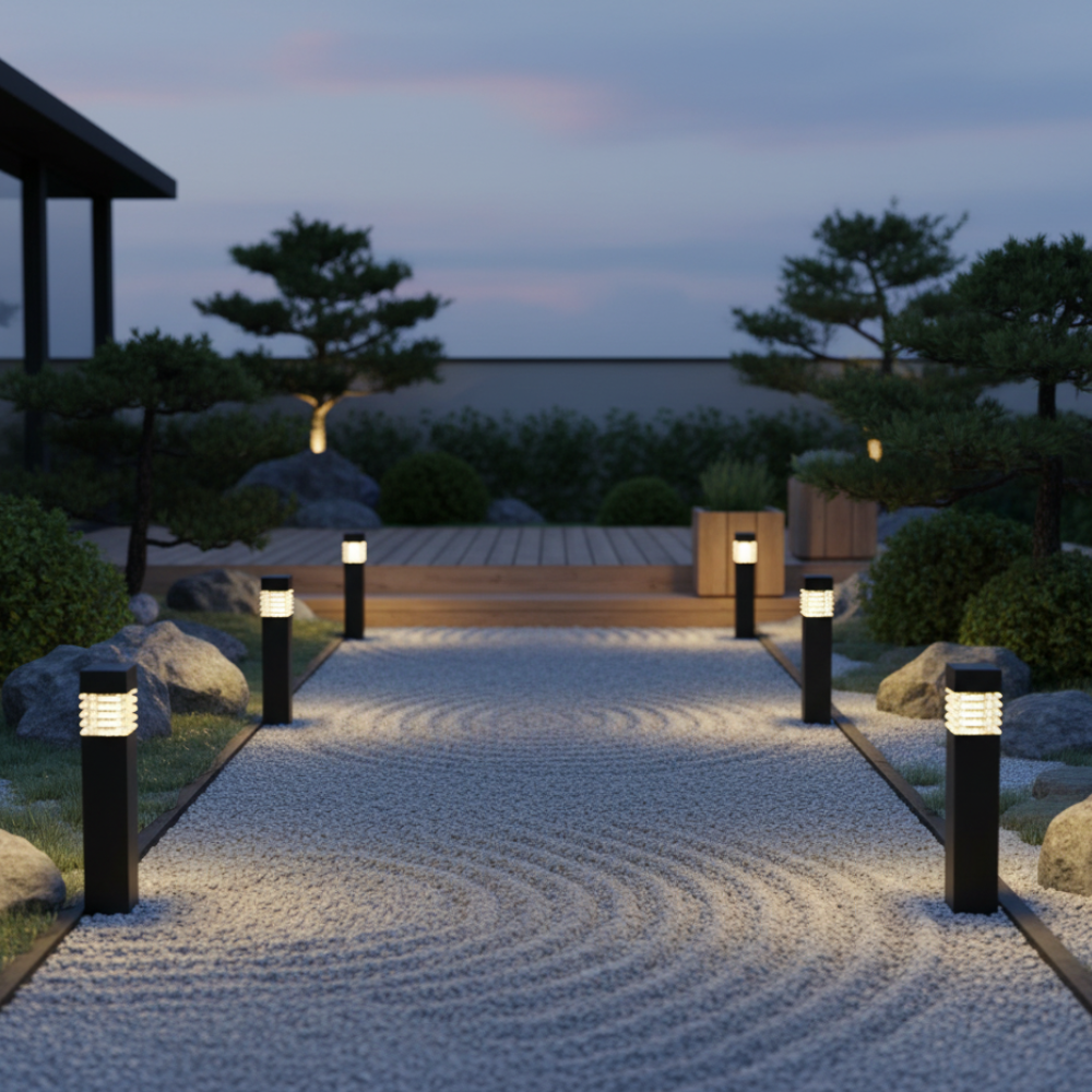 Luces de Sendero Solares Modernas | Diseño Ecológico LED Resistente a la Intemperie para Jardín o Patio