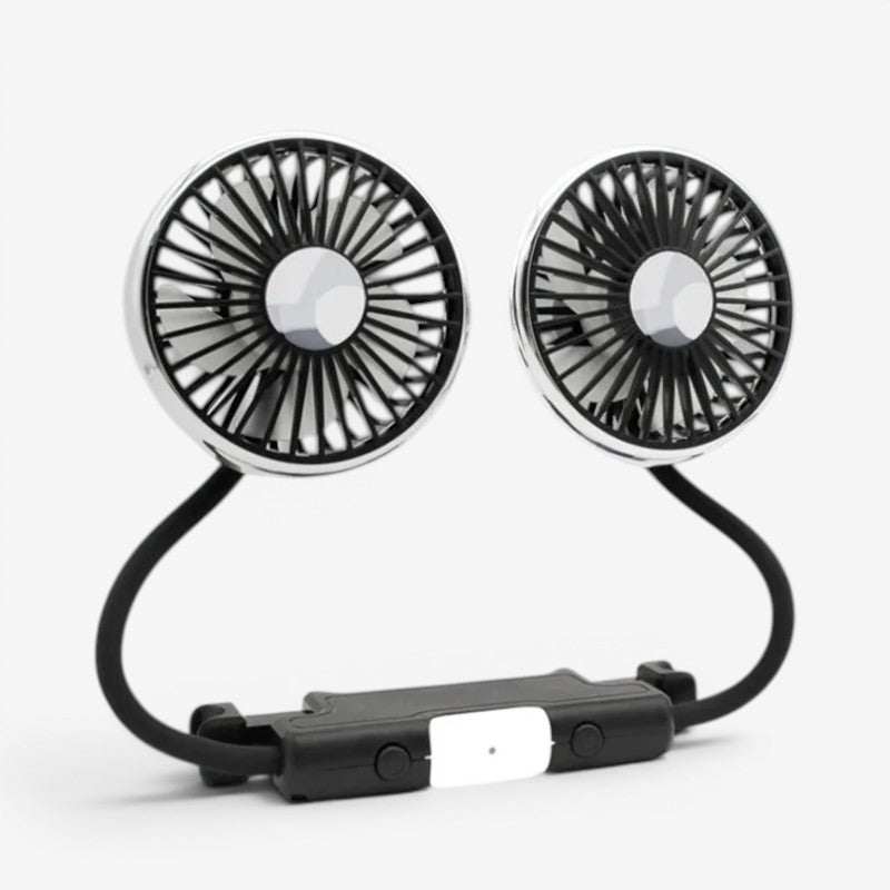 Ventilador de Coche USB con Cabezas Rotativas Dobles