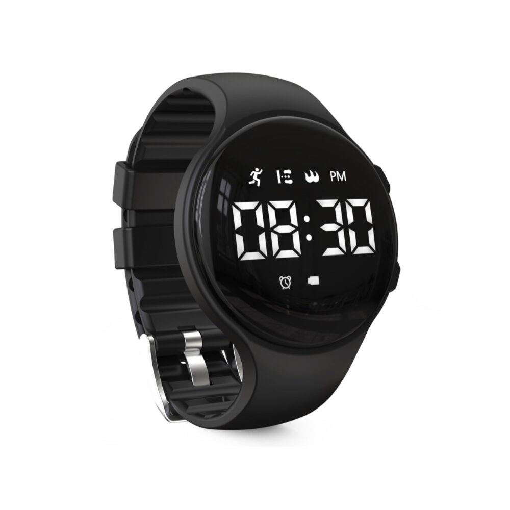 Reloj Digital LED Contador de Pasos con Alarma Vibrante – Rastreador de Fitness para Niños