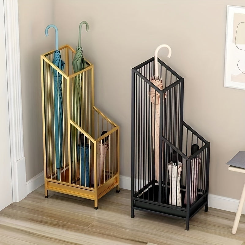 Soporte de Paraguas de Hierro Estiloso – Duradero y Práctico para Uso en Casa y Oficina