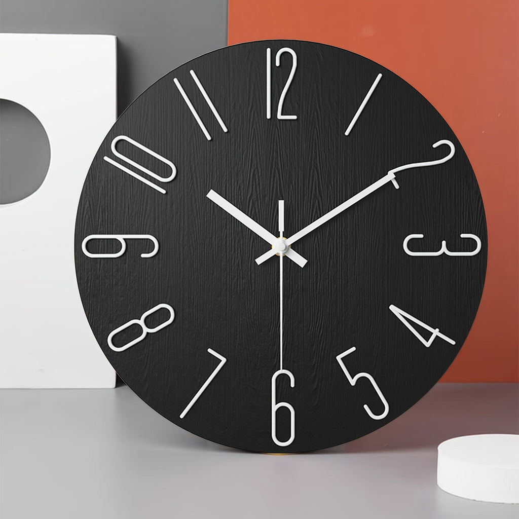 OAKTIDE - Reloj de pared contemporáneo diseñado para interiores modernos y silenciosos