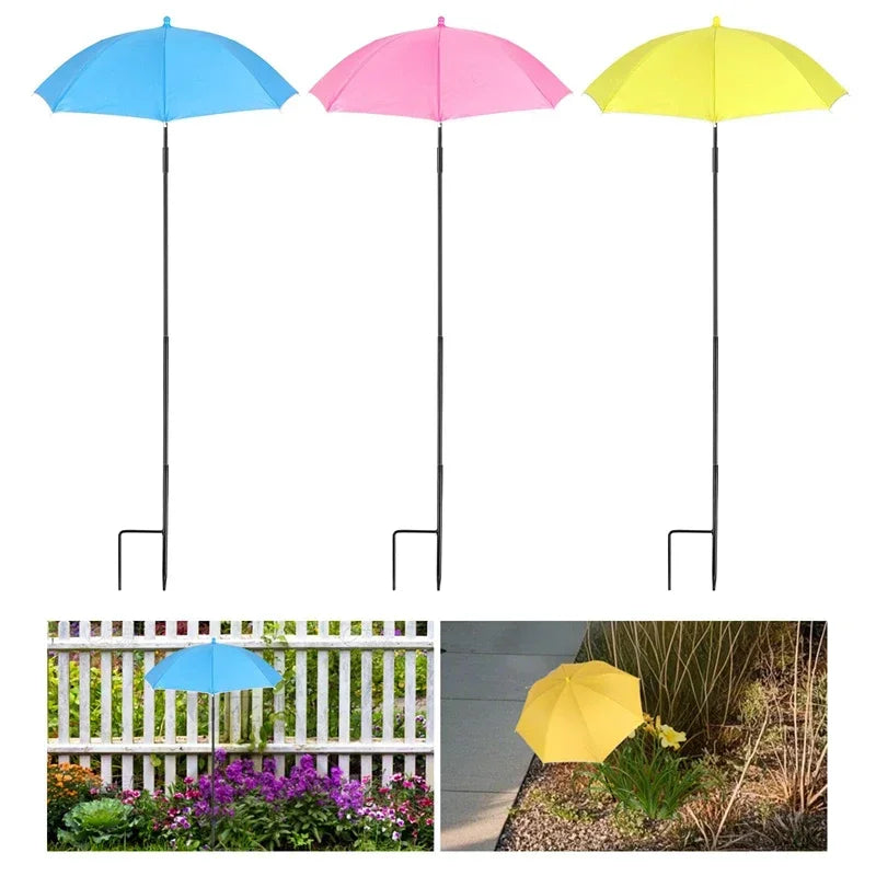 Florashade Protección Solar para Plantas | Protección Ajustable para Plantas | Paraguas Resistente a UV con Estaca de Tierra | Resistente a la Intemperie | Ø 60 cm