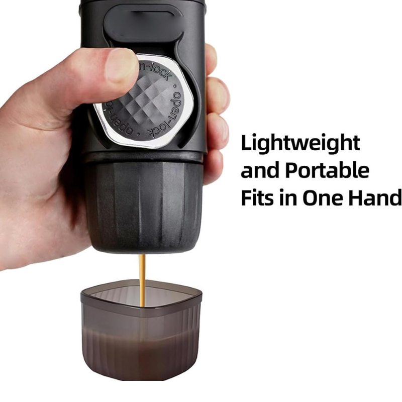 Máquina de espresso portátil — café listo en cualquier lugar