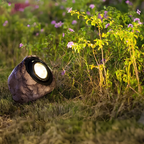 Lámpara solar exterior – iluminación estilo piedra natural