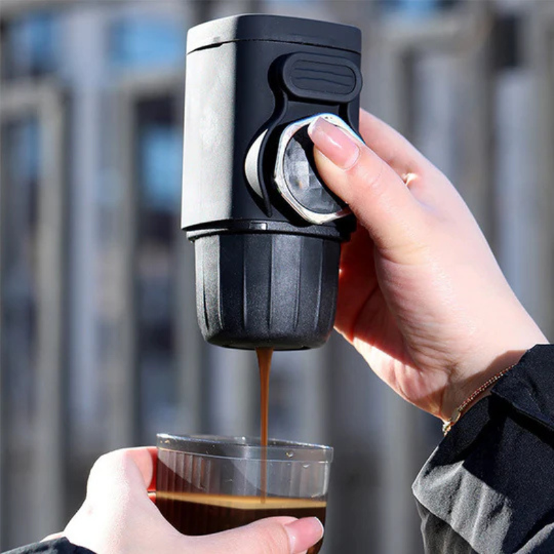 Máquina de espresso portátil — café listo en cualquier lugar