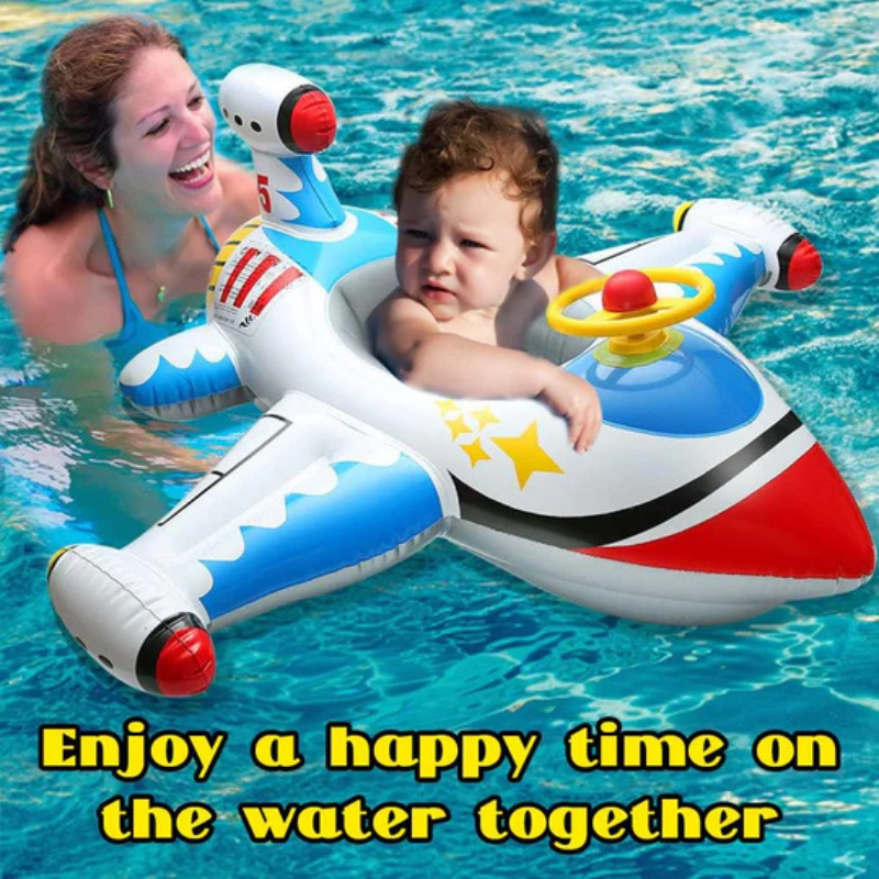 Flotador estilo avión para niños para jugar en el agua