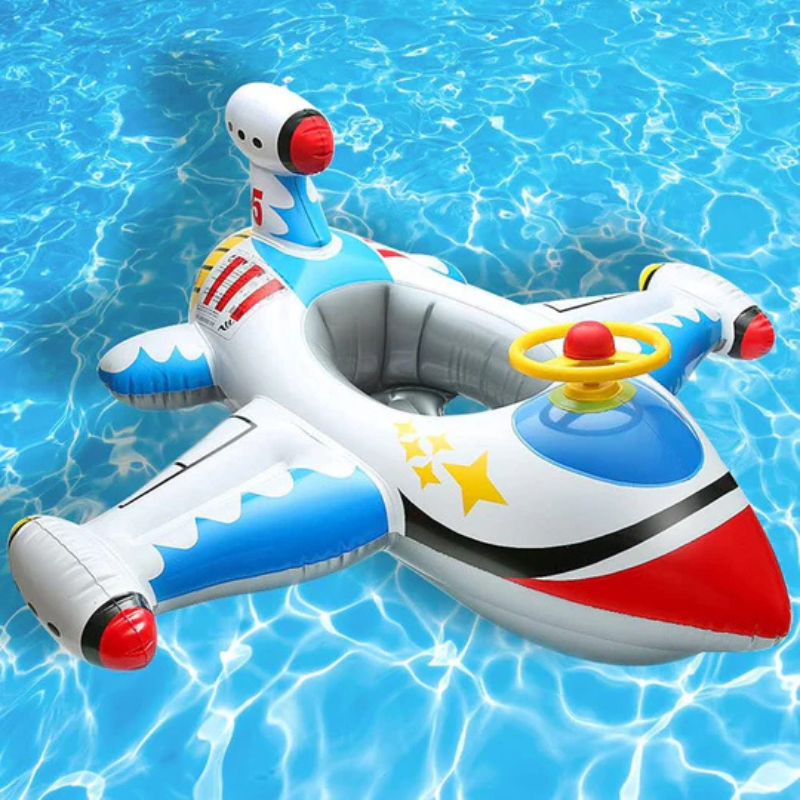 Flotador estilo avión para niños para jugar en el agua