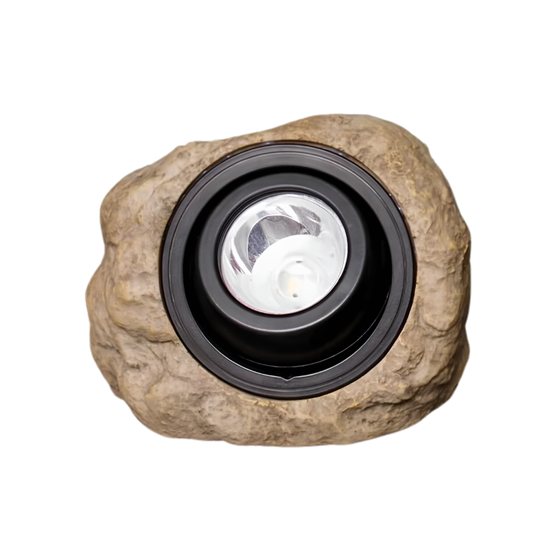 Lámpara solar exterior – iluminación estilo piedra natural