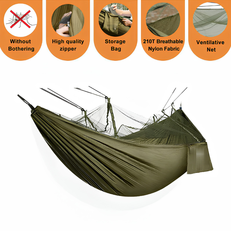 Hamaca de camping con mosquitero integrado
