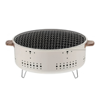 Barbacoa de carbón portátil – parrilla redonda desmontable para exteriores