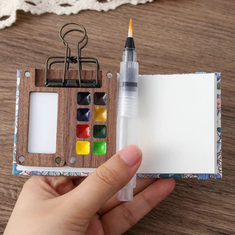Kit de acuarelas de bolsillo para pintar en cualquier lugar