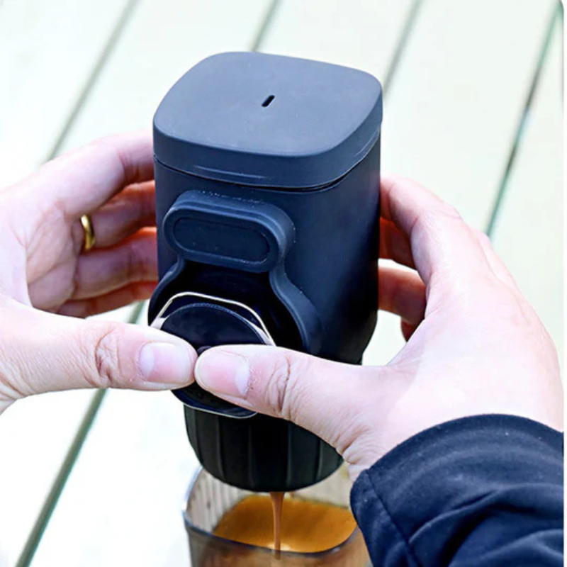 Máquina de espresso portátil — café listo en cualquier lugar