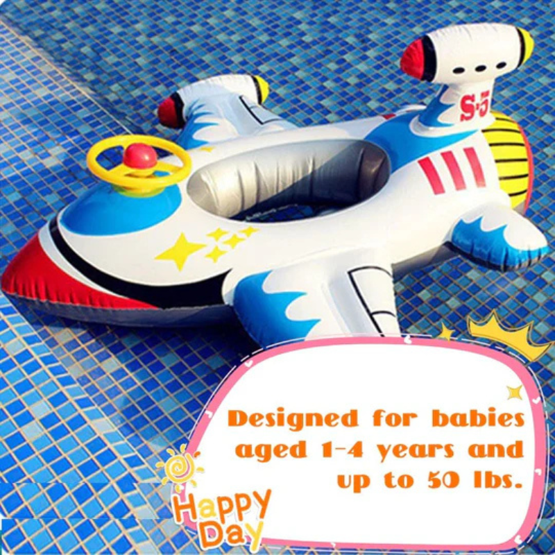 Flotador estilo avión para niños para jugar en el agua