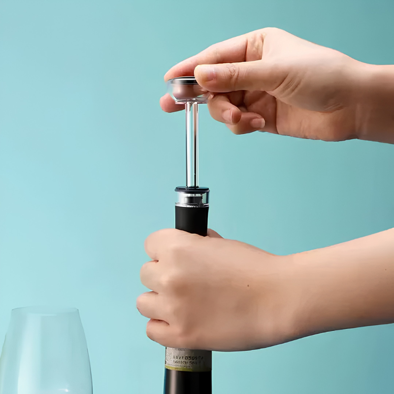 Sacacorchos de vino 2 en 1 – apertura rápida con cortacápsulas
